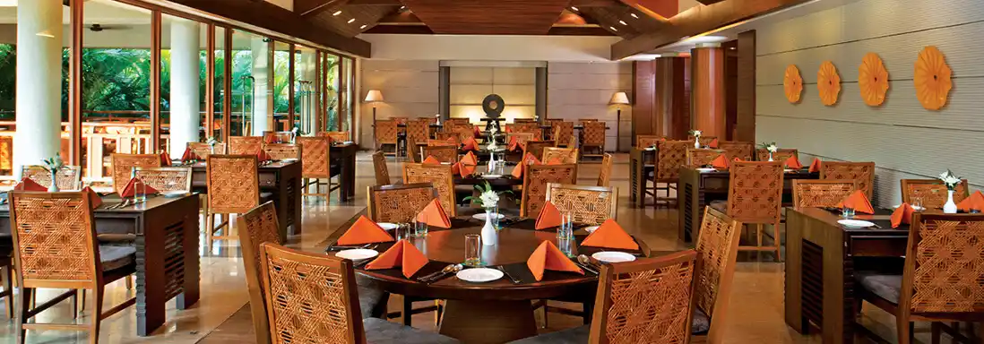 Cozy dining space in a luxury resort