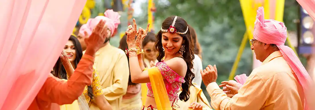 Romantic wedding celebration in a scenic resort setting