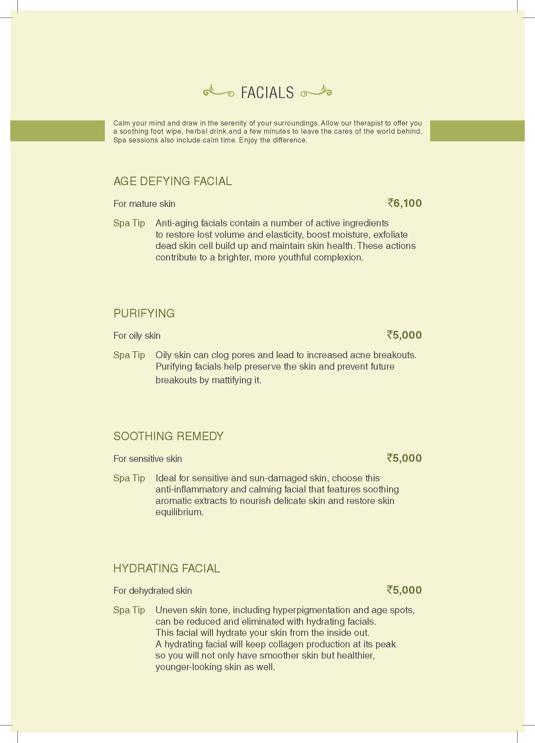 golkonda-resorts-spa-menu