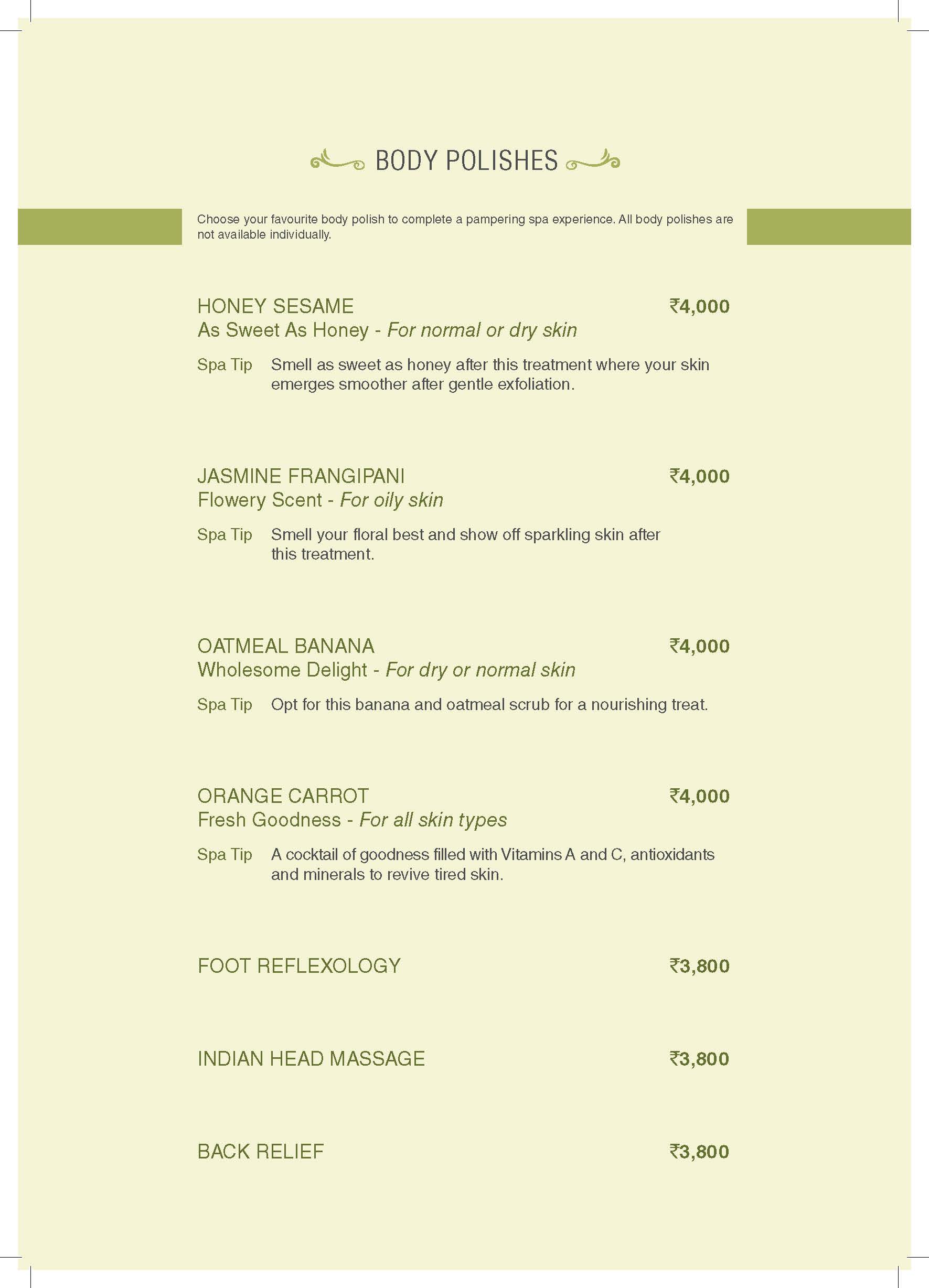 golkonda-resorts-spa-menu