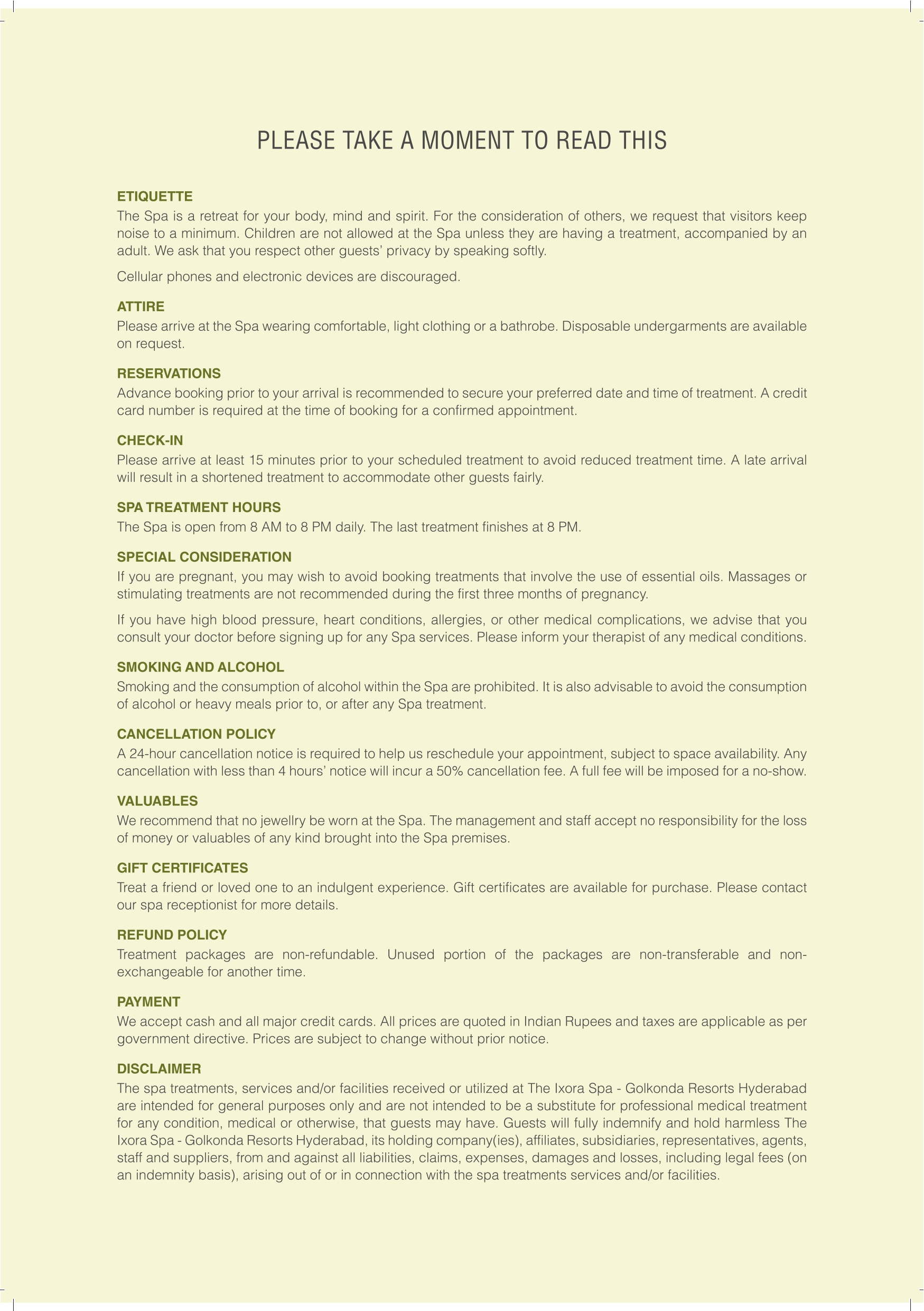 golkonda-resorts-spa-menu